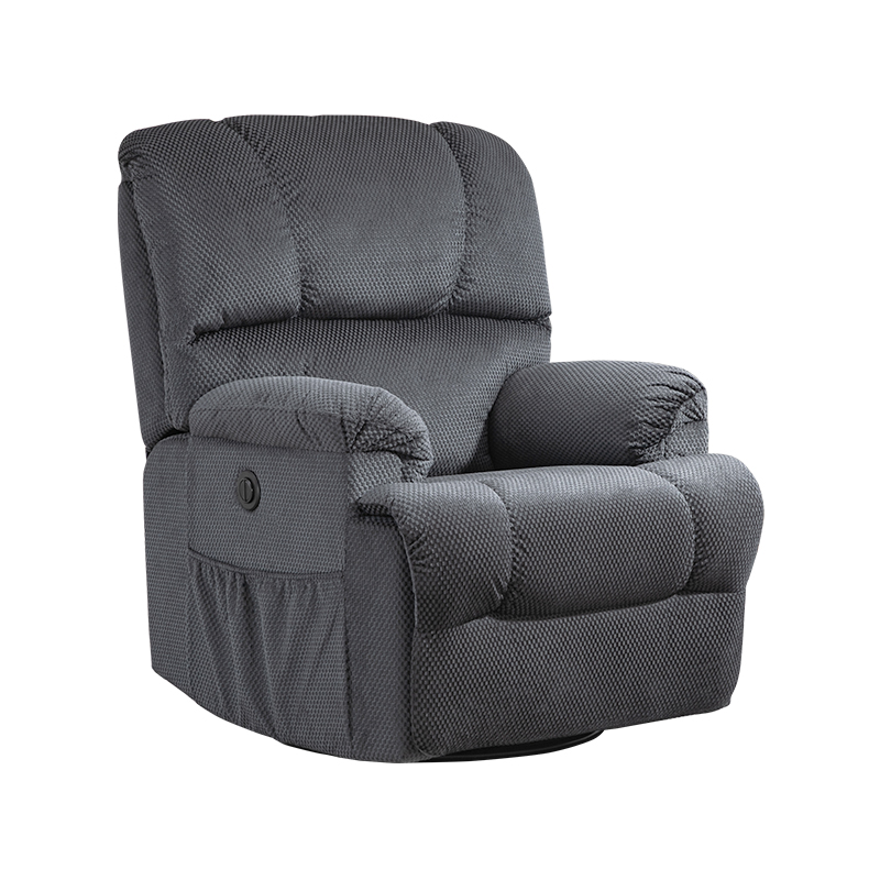 Sillón reclinable manual grande individual para sala de estar, con relleno suave de tela y mecanismo robusto y seguro