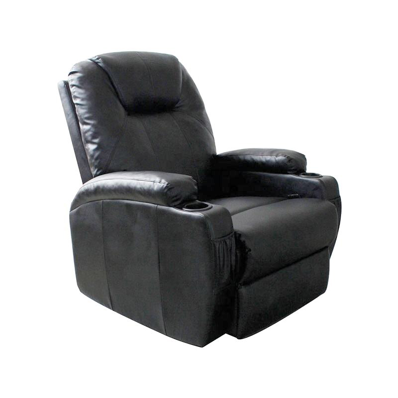 Sillón reclinable manual de cuero PU para sala de estar, sillón reclinable de microfibra para sofá, ideal para personas mayores