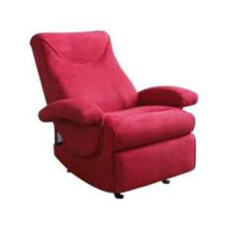 Sillón reclinable de ocio para sala de estar en color rojo con reposapiés retráctil