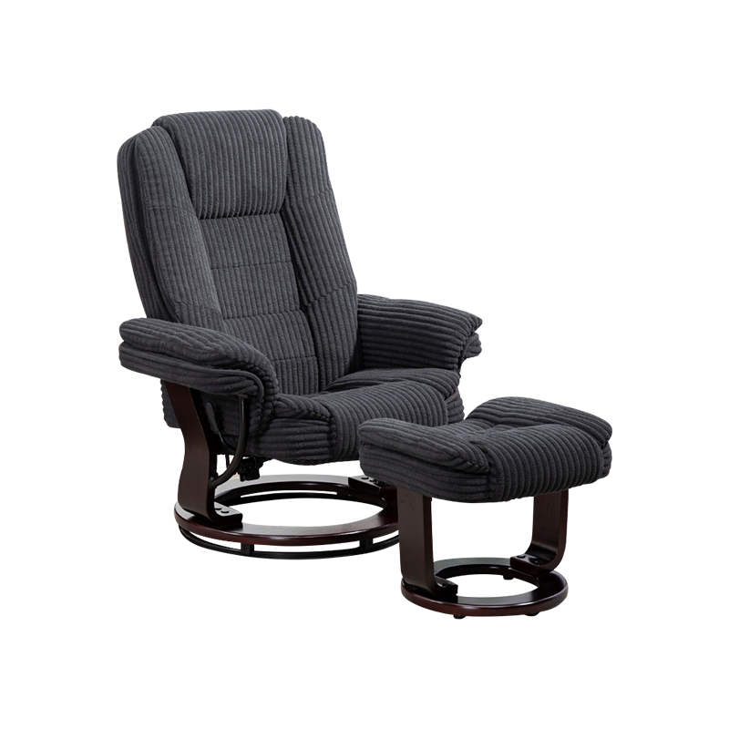 Silla reclinable europea moderna del sillón giratorio con otomana